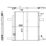 Condensator, airconditioning MAHLE AC 636 000P