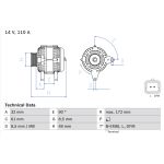 Driefasige generator BOSCH 0 986 080 330