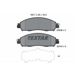 Kit de plaquettes de frein, frein à disque TEXTAR 2243901, Avant