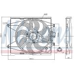 Ventilador, refrigeración del motor NISSENS 85744