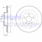 Remschijven DELPHI BG4950C achter, geventileerd, sterk gecarboniseerd, 2 Stuk