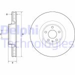 Bremsscheibe DELPHI BG9172C vorne, belüftet, 1 Stück