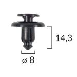 Karosserieleistenbefestigung ROMIX ROM B25636