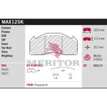 Remblokkenset, schijfrem MERITOR MAX125K