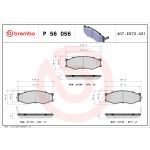 Bromsbeläggssats, skivbroms BREMBO P 56 056