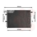 Condensador, sistema de ar condicionado VAN WEZEL 02005215