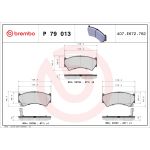 Juego de pastillas de freno, freno de disco BREMBO P 79 013