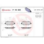 Conjunto de pastilhas de travão BREMBO P 18 024