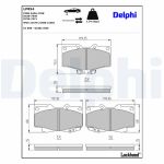Remblokset DELPHI LP854, voor