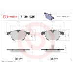 Bromsbeläggssats, skivbroms BREMBO P 36 028