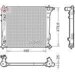 Radiatore, raffreddamento motore DENSO DRM41030