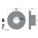 Disco freno TEXTAR 93105600 anteriore, ventilato, 1 pezzo