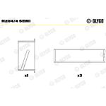 Cojinete del árbol de levas GLYCO N204/4 SEMI