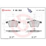 Jeu de plaquettes de frein, frein à disque BREMBO P 85 052