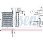 Evaporatore, impianto di climatizzazione NISSENS 92351
