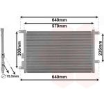Condensator, airconditioning VAN WEZEL 01005070