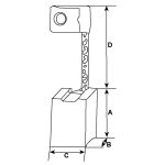 Brosse à charbon, démarreur HC-CARGO F 032 900 061