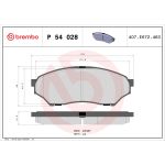 Levyjarrun jarrupalasarja BREMBO P 54 028