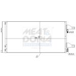 Condensador, sistema de ar condicionado MEAT & DORIA 991256