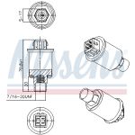 Interruptor de presión, aire acondicionado NISSENS 301018