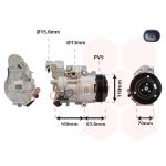Compresseur de climatisation VAN WEZEL 3000K075