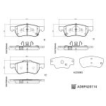 Bromsbeläggssats, skivbroms BLUE PRINT ADBP420114
