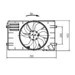 Ventilador, refrigeración del motor NRF 47927