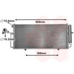 Condensator, airconditioning VAN WEZEL 51005078