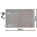 Condensador, sistema de ar condicionado VAN WEZEL 30015708
