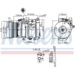 Compressor airconditioning NISSENS 890871
