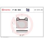 Bromsbeläggssats, skivbroms BREMBO P 85 003