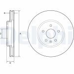 Disque de frein DELPHI BG4783C avant, ventilé, 2 pièce