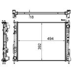 Radiador, refrigeración de motor BEHR MAHLE CR 924 000S