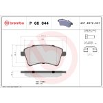 Bromsbeläggssats BREMBO P 68 044, fram