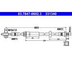 Tubo flessibile del freno ATE 83.7847-0602.3