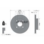 Disco freno TEXTAR 92069100 anteriore, ventilato, 1 Pezzo