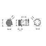 Compressor, ar condicionado AVA COOLING CNAK237