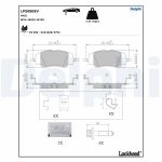 Bremsbelagsatz, Scheibenbremse DELPHI LP5080EV