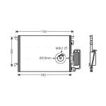 Condensator, airconditioning AVA COOLING OLA5333D