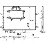 Condensator, airconditioning MAHLE AC 453 000P