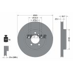 Disco de freno TEXTAR 92106905 frente, ventilado, altamente carbonizado, 1 pieza