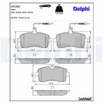 Bromsbeläggssats DELPHI LP2282, fram
