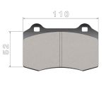 Jeu de garnitures de frein BREMBO 107.C741.10