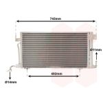 Condensador, sistema de ar condicionado VAN WEZEL 40005187