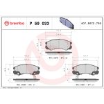 Bremsbelagsatz, Scheibenbremse BREMBO P 59 033