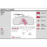 Remblokkenset, schijfrem MERITOR MDP3174KWI