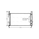 Motorradiateur  AVA COOLING MSA2365