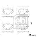 Bremsbelagsatz FEBI BILSTEIN 184235