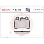 Bremsbelagsatz, Scheibenbremse BREMBO P 85 111