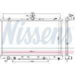 Radiador, refrigeración del motor NISSENS 628975